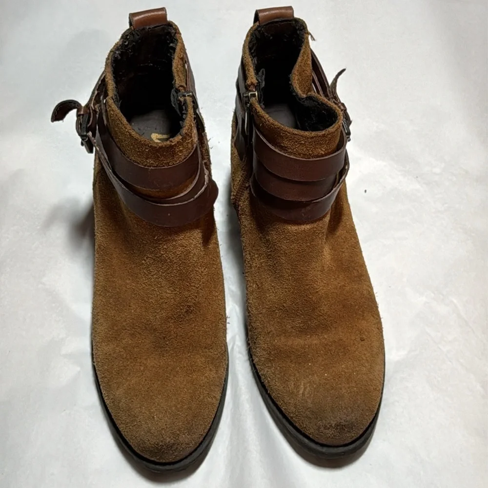 Sam Edelman‎ Hannah brown suede ankle boots Sz 6 1/2